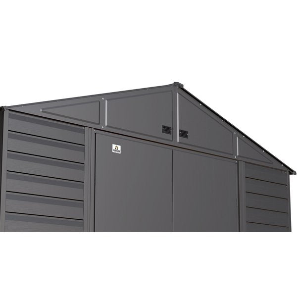 10x8 Select Steel Storage Shed, Charcoal