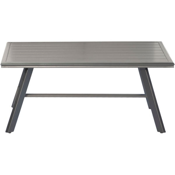 All-Weather Commercial-Grade Aluminum Slat-Top Coffee Table