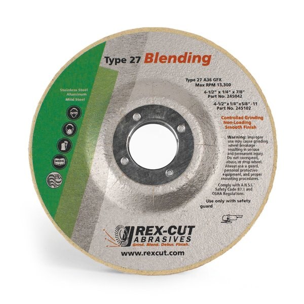 Grinding Disc 4 1/2 X 1/4 X 7/8 T27 A36 Gfx