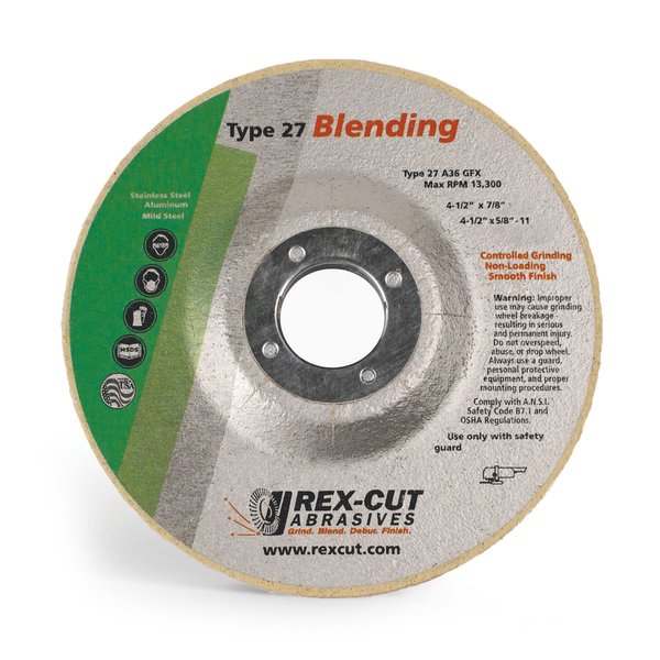 Grinding Disc 4 1/2 X 3/16 X 7/8 T27 A36 Gfx