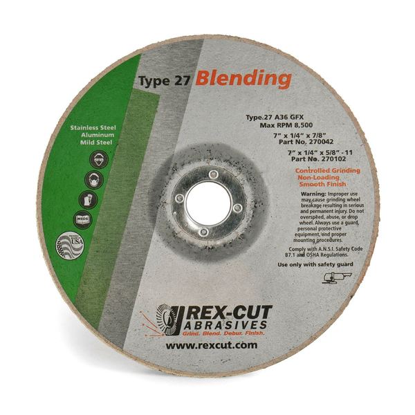 Grinding Disc 7 X 1/4 X 7/8 T27 A36 Gfx