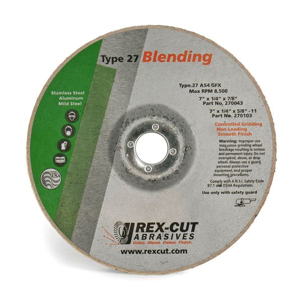 Grinding Disc 7 X 1/4 X 7/8 T27 A54 Gfx