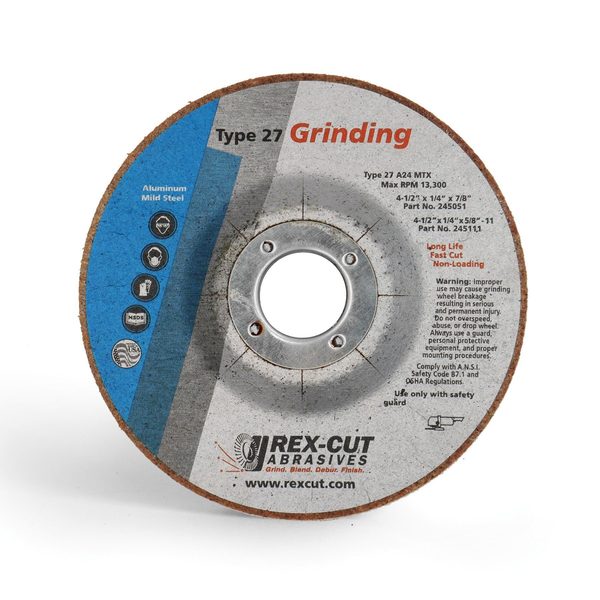 Grinding Disc 4 1/2 X 1/4 X 7/8 T27 A24 Mtx