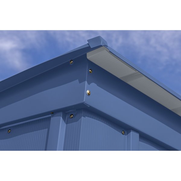 6x4 Classic Steel Storage Shed, Blue Grey