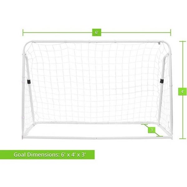 Soccer Goal Set, 3 in 1 Trainer, 6x3x4ft