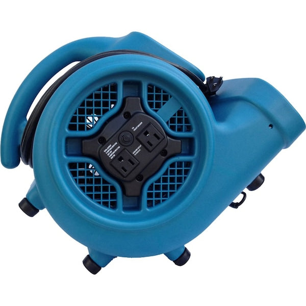 1/4 HP, 1600 CFM, 3 Amps, 4 Positions, 3 Speeds Air Mover with Power Outlets for Daisy Chain