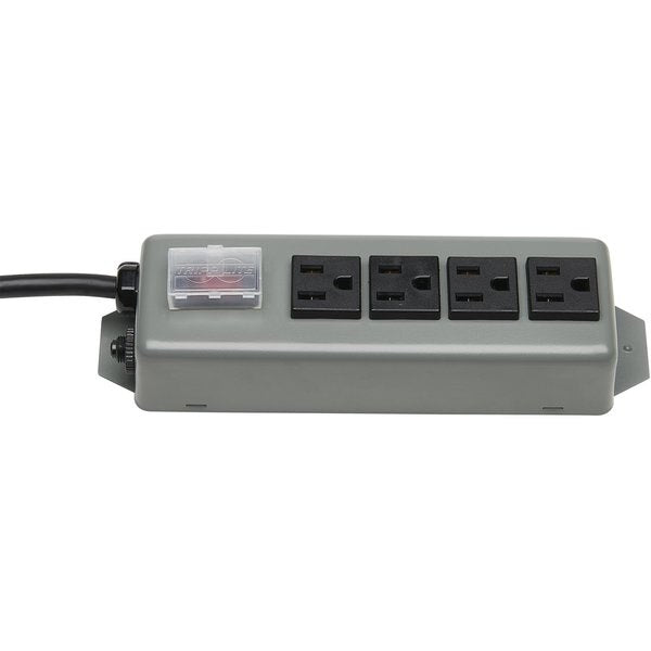Power Strip, 4 out, industrial, 6ft cord