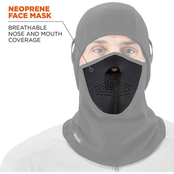 Balaclava, Black, Fleece/Neoprene, Universl