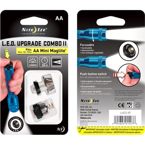 LED Upgrade Kit for use with AA Mini MagLite Flashlight