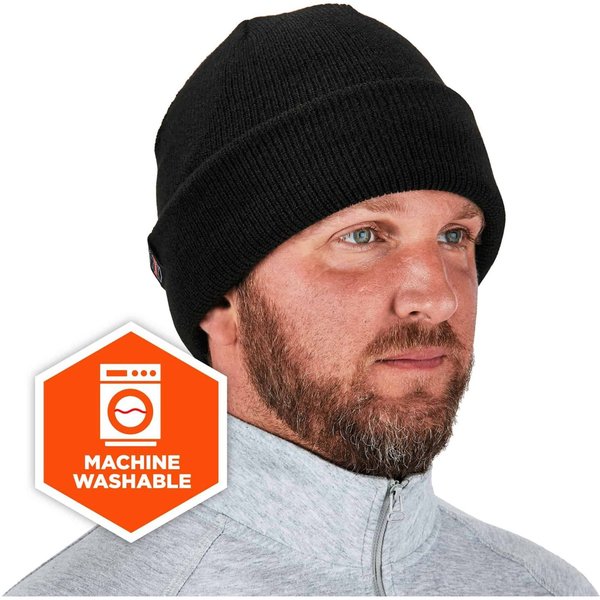 Knit Cap with Bump Cap, Universal, Black