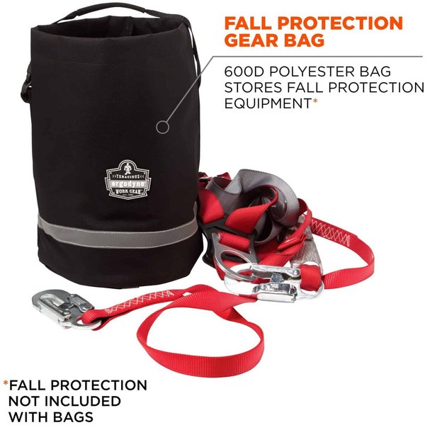 Gear Carry Bag, 600d Polyester, Black, 14 in Height