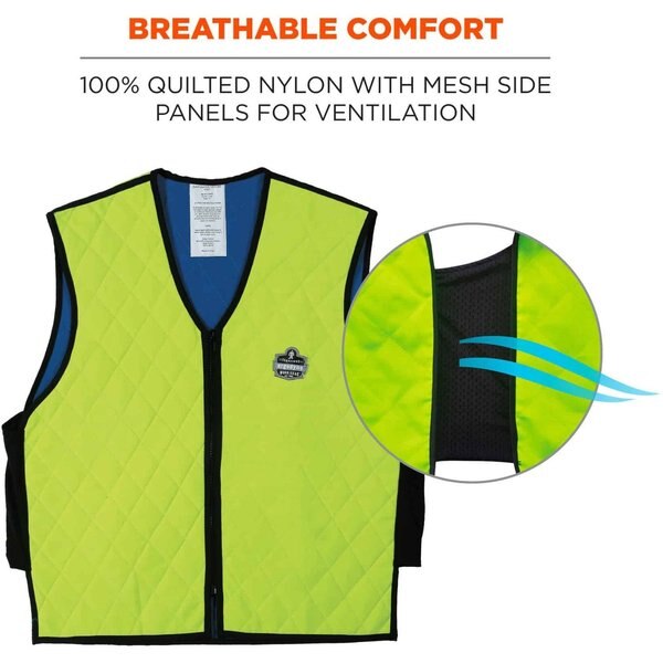 Large Cooling Vest, Hi-Vis Lime