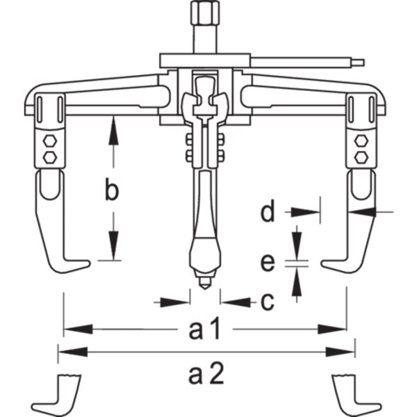 Universal Puller, 3-Arm Pattern, 450 x 200