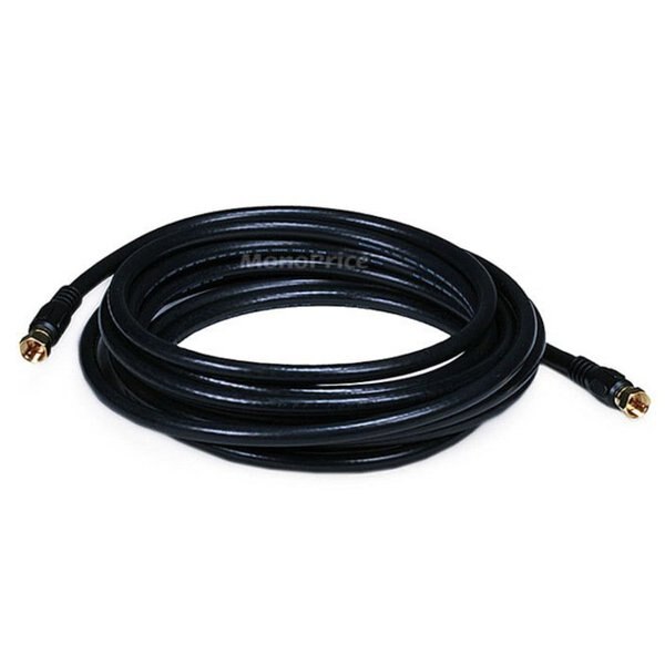 Coaxial Cable, RG-6, 15 ft., Black