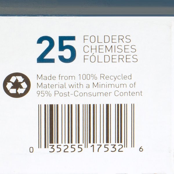 Folder, Hang, Rcyc, Ltr, 1/3 Tab, PK25