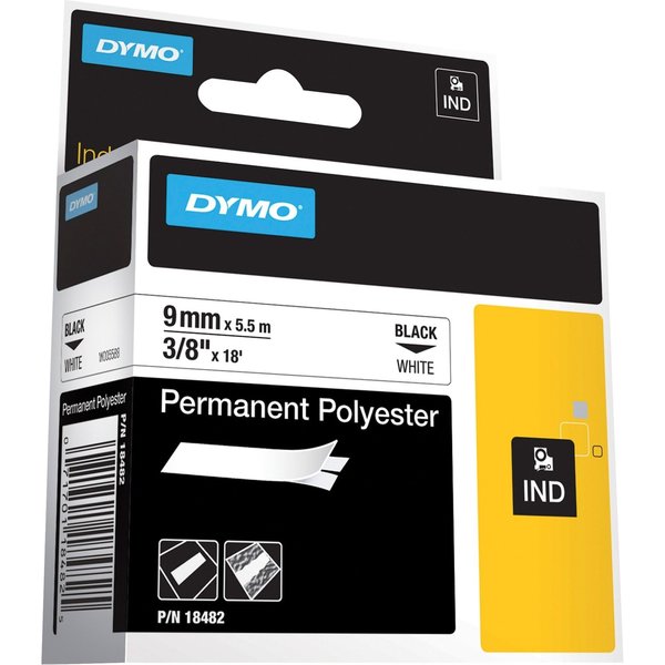 Rhinoâ¢ Label Cartridge, 18 ft. L, Black/White