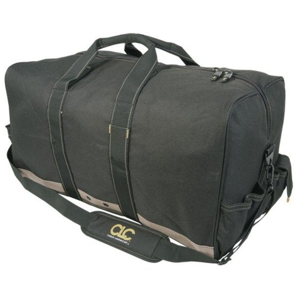 Tool Bag, Polyester, 3 Pockets, Black/Tan, 12