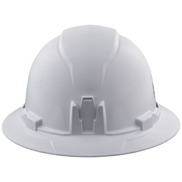 Hard Hat, Non-Vented, Full Brim Style, White