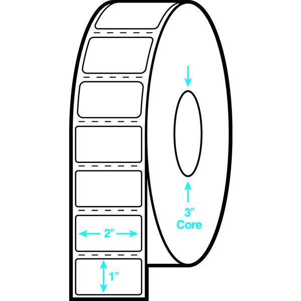 Printer Label, White, Labels/Roll: 3000