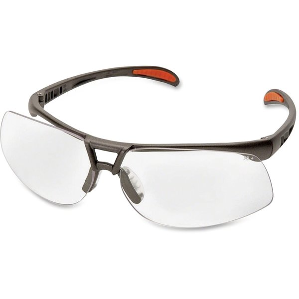 Safety Glasses, Wraparound I/O Silver Mirror Polycarbonate Lens, Scratch-Resistant