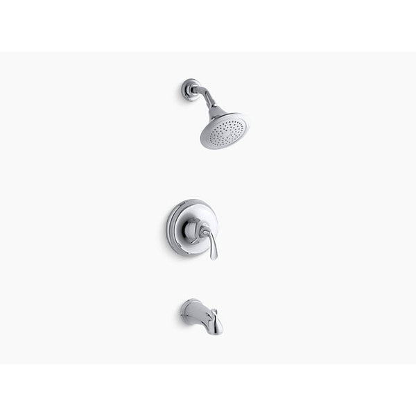FortÃ©(R) Sculpted Rite-Temp(R) Bath And Shower Valve Trim With Npt Spout And 2.5 Gpm Showerhead