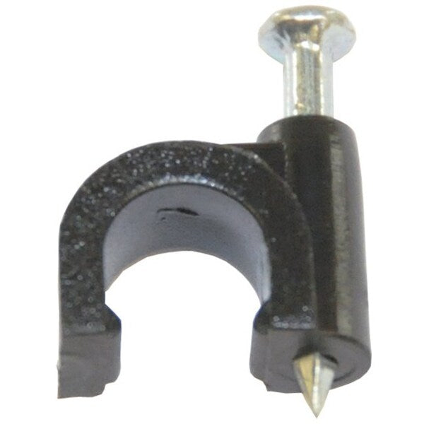 Cable Staple, Nail, 5/16In, Black, PK100
