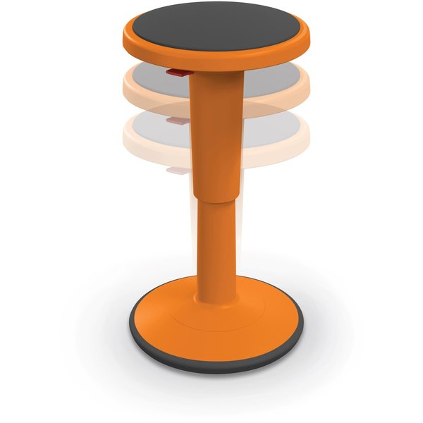 Grow Stool, Height Adjustable, Tall, Orange