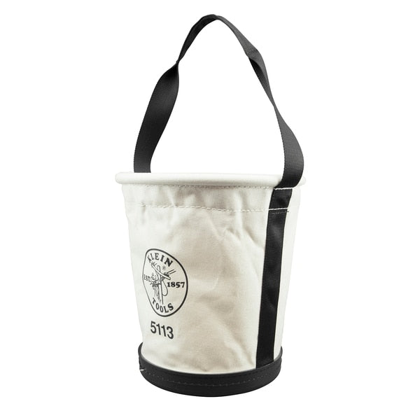 Tapered Wall Bucket, #6 Canvas, Black Molded Polypropylene (Bottom)
