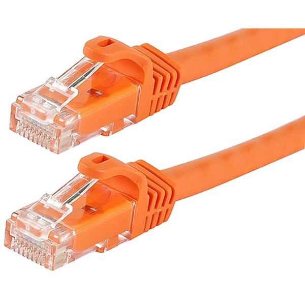 Ethernet Cable, Cat 6, Orange, 50 ft.