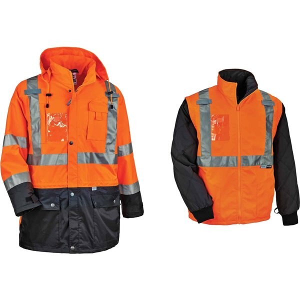Hi Vis Thermal Jacket Kit, Orange, 2XL
