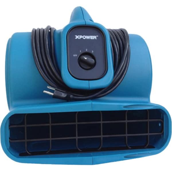 1/4 HP, 1600 CFM, 3 Amps, 4 Positions, 3 Speeds Air Mover with Power Outlets for Daisy Chain