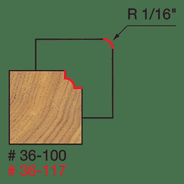 Radius Beading Bit, 1/16