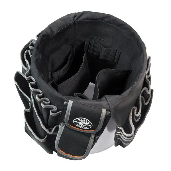 Bucket Tool Organizer, Polyester, Black/Orange, 23