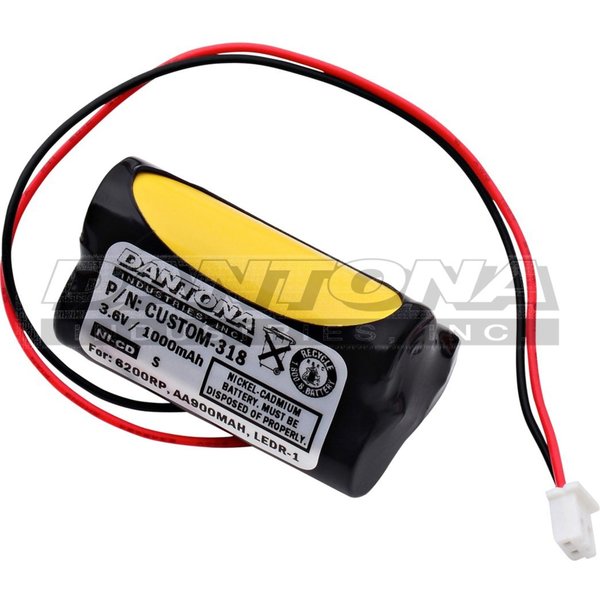 Battery 9.6 Volt Nickel Cadmium Dantona Emergency Lighting Battery