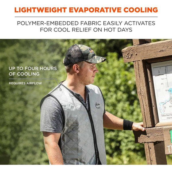 Gray Evaporative Cooling Vest, M