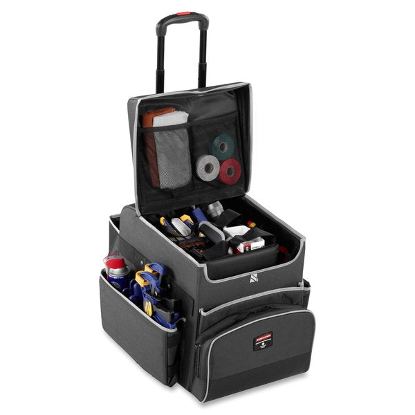 Housekeeping Cart, Black, 17 in.H