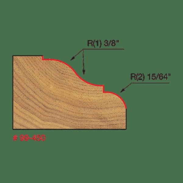 Table Edge and Handrail Bit Quadra-Cut