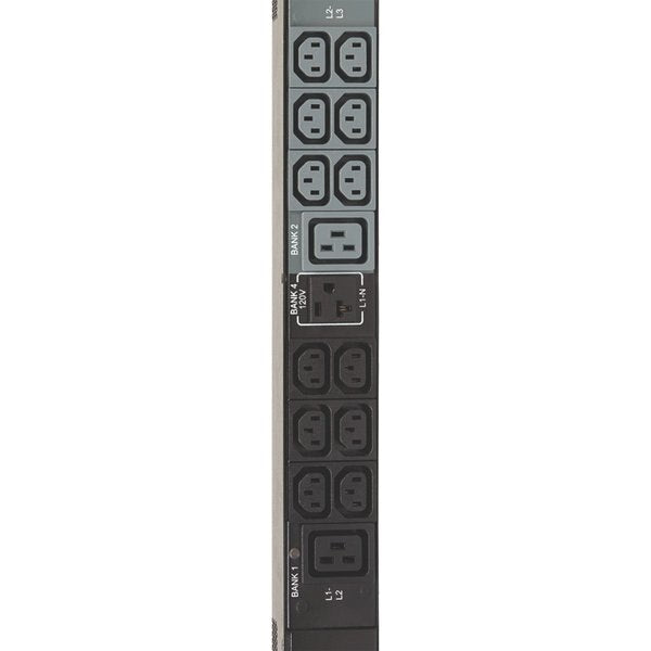 PDU, 3-Ph, Monitored, 8.6kW, C13/19, 5-15R, 0U