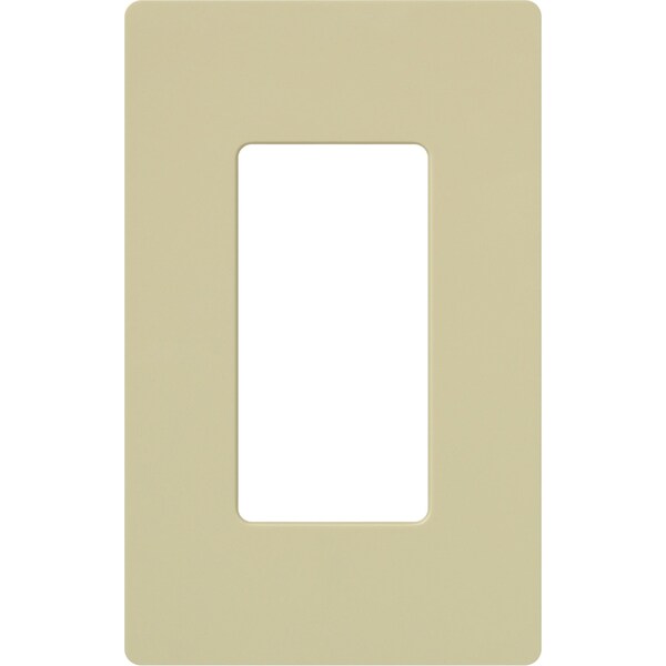 Designer Wall Plates, Number of Gangs: 1 Plastic, Gloss Finish, Ivory
