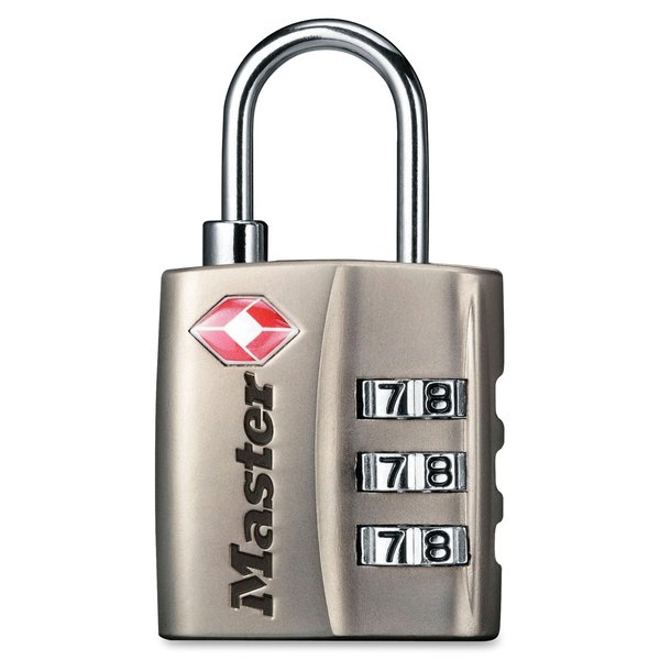 Luggage/Briefcase Padlock, Steel, Side