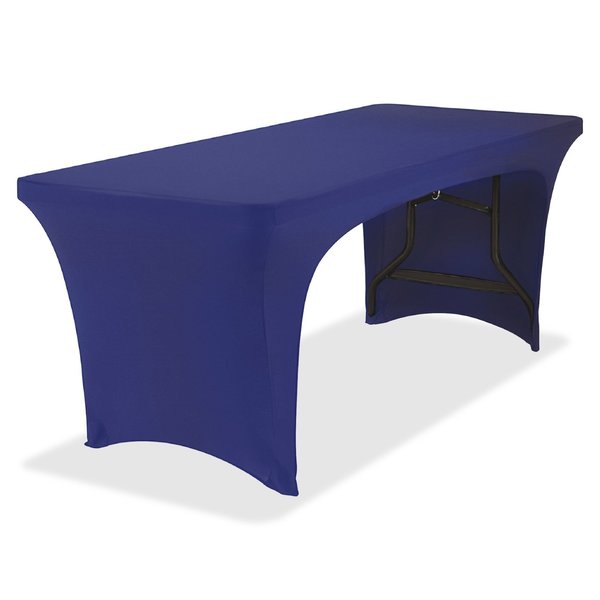 Stretch Fitted Table Cover, Blue, 72 in. W