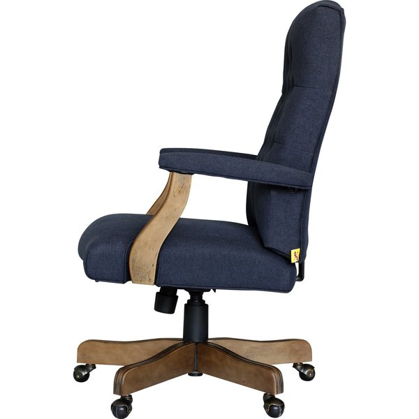 Executive Chair, Fixed, Denim Blue