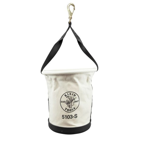 Wall Bucket, #4 Canvas, natural, 12