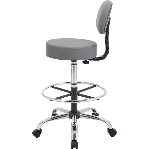 Caressoft Medical/Drafting Stool W/ Back Cushion