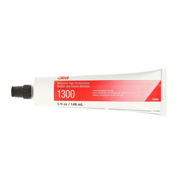 Heat-Resistant Neoprene Gasket Sealant, 5 oz, Yellow, Temp Range -30 to 300 Degrees F