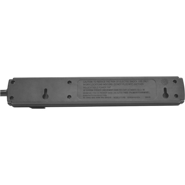 Power Strip, 6-Outlet, Black, 6ft cord