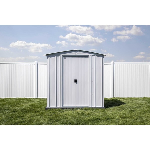 6x7 Classic Steel Storage Shed, Flute Grey