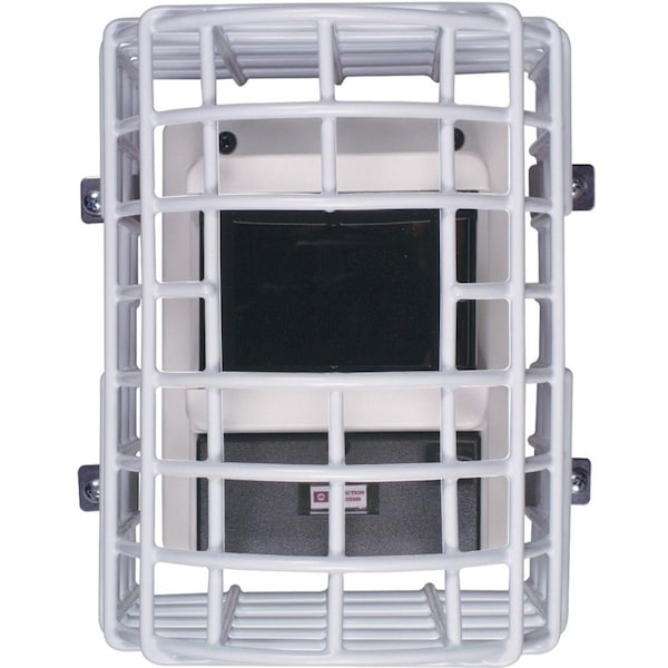 Wire Guard, White Steel, 6 in x 6 in, For Use With Beam Smoke Detector DS240 & DS241