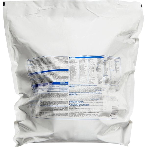 Germicidal Disinfecting Wipes, White, Bag, Hard, Non Porous Surfaces, 2 PK, 110 Wipes, Bleach
