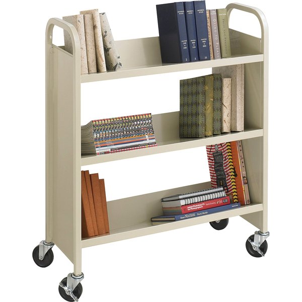 Book Cart, Single Sided, Steel, Powder Coat